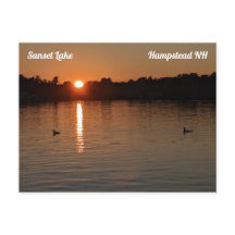 Postcard Sunset Lake Loons no Sunset