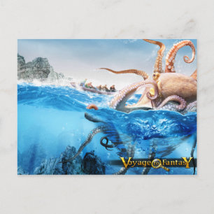 Cartão Postal Postcard Voyage to Fantasy - O Cracken