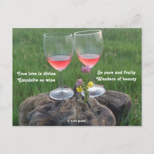 Cartão Postal Postcard Wine Poem By Ladee Basset