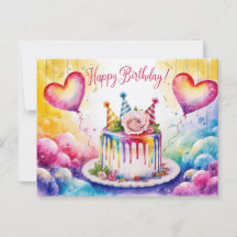 Postcards Happy Birthday Gateau 11