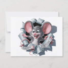 Cartão Postal Postcards Happy Birthday Souris