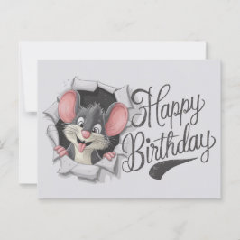 Cartão Postal Postcards Happy Birthday Souris 07