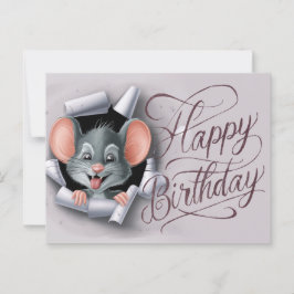 Cartão Postal Postcards Happy Birthday Souris 08