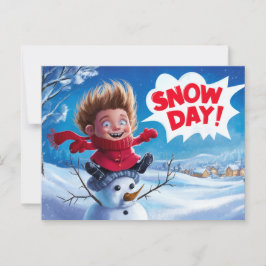 Cartão Postal Postcards Snow Day 02