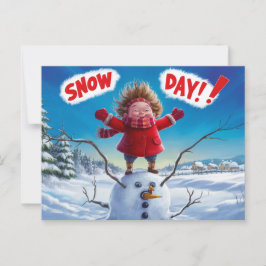 Cartão Postal Postcards Snow Day 07