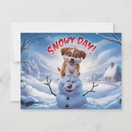 Cartão Postal Postcards Snow Day 08