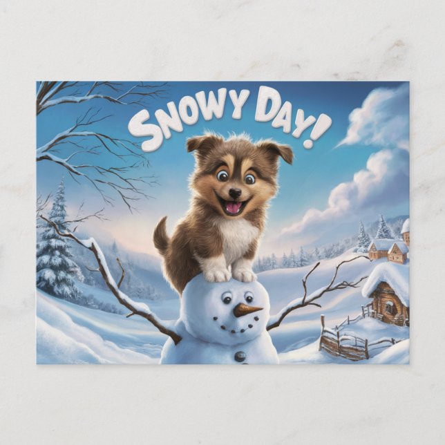 Cartão Postal Postcards Snow Day 10 (Frente)