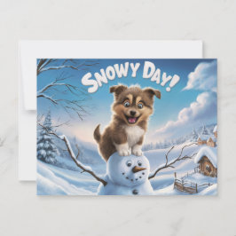 Cartão Postal Postcards Snow Day 10
