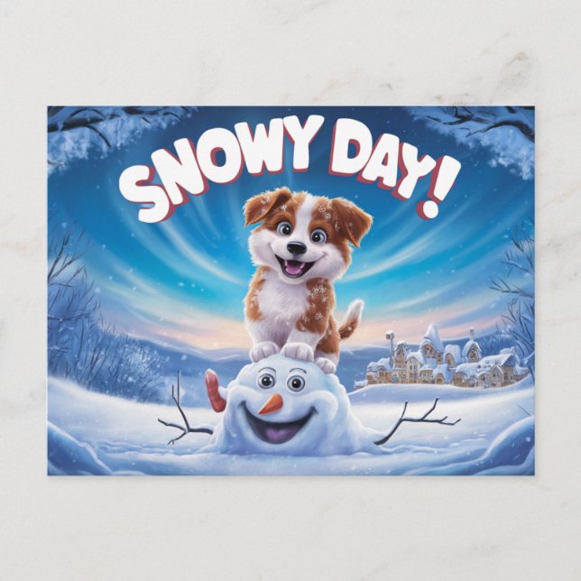 Cartão Postal Postcards Snow Day 11 (Frente)