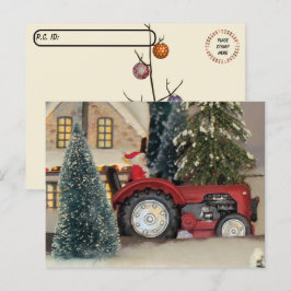 Cartão Postal Postcross - Fazenda Estilo Papai Noel