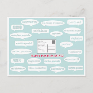 Cartão postal "Postcross Speechbubbles"