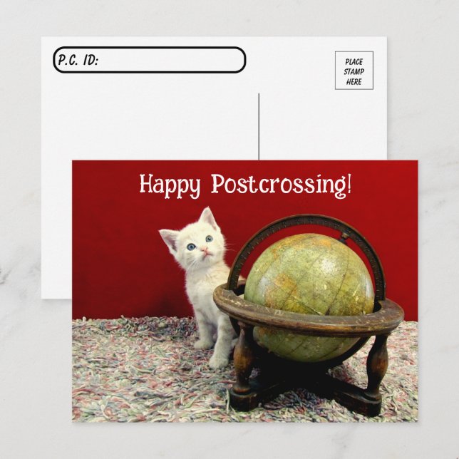 Cartão Postal Postcross - Tuffy McDuff ao redor do Gato Mundial (Frente/Verso)