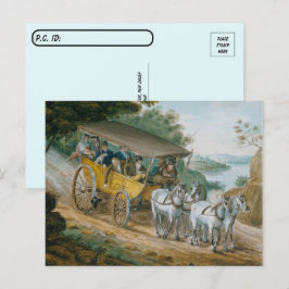 Cartão Postal Postcross - Viagem por Stagecoach Fine Art
