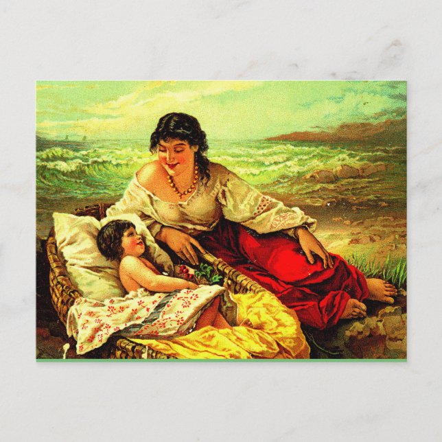 Cartão Postal Poste as memórias da mãe e da criança! (Frente)