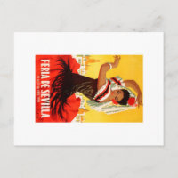 Poster 1959 justo de Sevilha abril da espanha