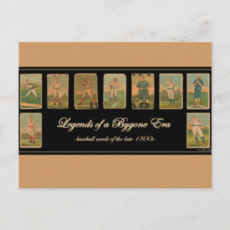 Cartão Postal Poster Antiquado com Placa de Baseball Vintage