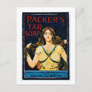 Cartão Postal Poster anunciando 'Packer's Tar Soap' (cor ilumina