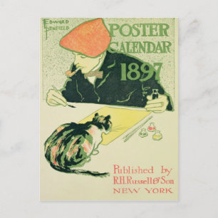 Cartão Postal Poster Calendar, pub. por R.H. Russell & Son, 1897