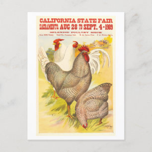 Cartão Postal poster da Feira Estadual de Aves de Capoeira da Ca
