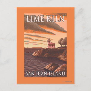 Cartão Postal Poster da Viagens vintage do farol de limão morto