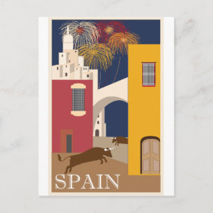 Cartão Postal Poster da viagens vintage espanha