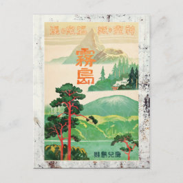 Cartão Postal Poster das viagens vintage de Japão