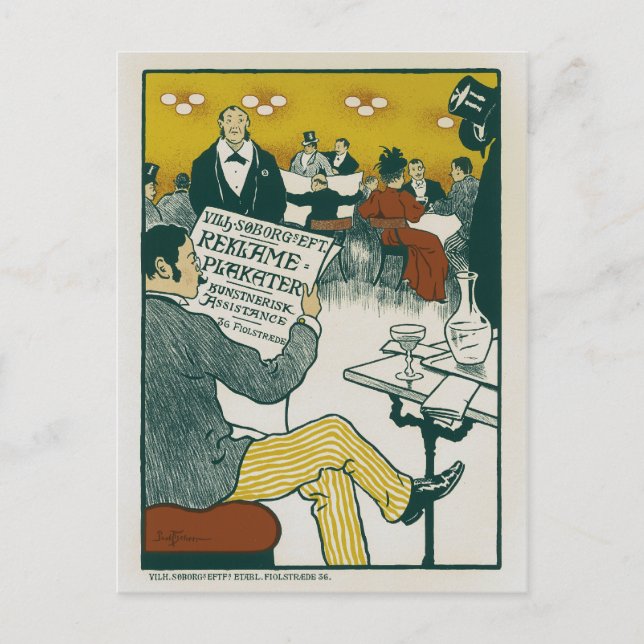 Cartão Postal Poster de anúncio 1895 (Frente)