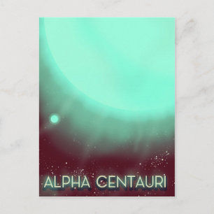 Cartão Postal Poster de Arte Espacial Alpha Centauri