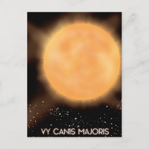 Cartão Postal Pôster de arte espacial do Sol VY Canis Majoris.