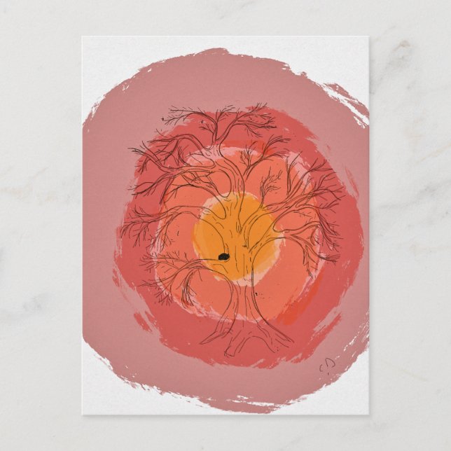 Cartão Postal Poster de Árvore de Carvalho Antigo (Frente)