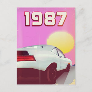 Cartão Postal poster de carro esportivo de 1987