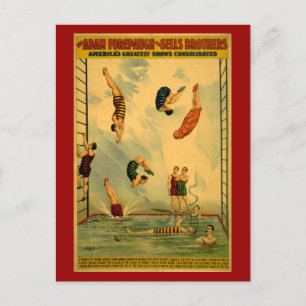 Cartão Postal Poster de Circo de Mergulho/Mergulho Alto