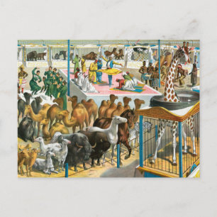 Cartão Postal Poster de Circo De Pessoas De Diferentes Nacionali