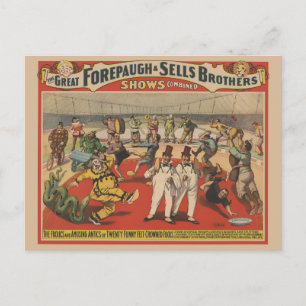 Cartão Postal Poster de Circo Mostrando A Ampla Antica Dos Palha