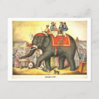 Poster de Circo Vintage para o Elefante