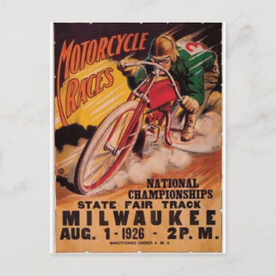 Cartão Postal poster de corridas de 1926