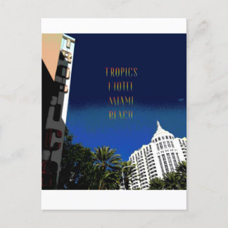 Cartão Postal Poster de Deco de Arte de Miami Beach