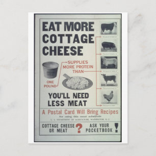 Cartão Postal Poster de Eat_More_Cottage_Cheese_Propaganda
