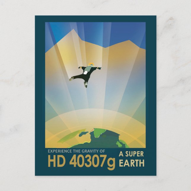 Cartão Postal Poster De Espaço Retroativo - A Gravidade De Uma S (Frente)