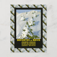 Poster de Esqui de Réplica Vintage, Picos de Europ