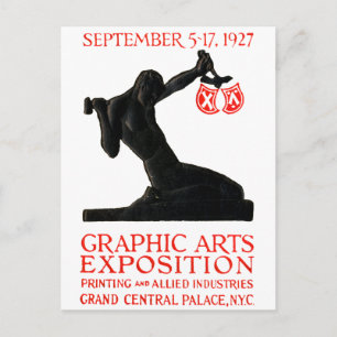Cartão Postal poster de Expo de Artes Gráficas 1927