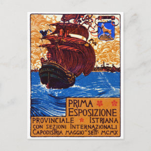 Cartão Postal poster de Expo Istriano 1910