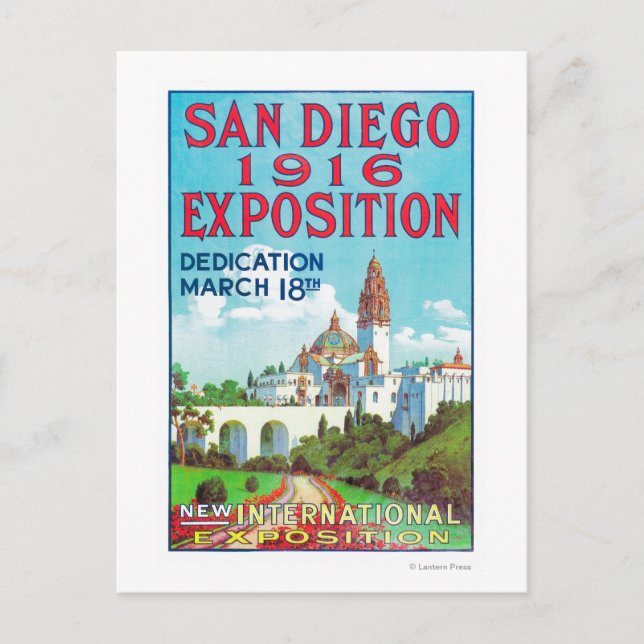 Cartão Postal Poster de Exposição Internacional de San Diego (Frente)