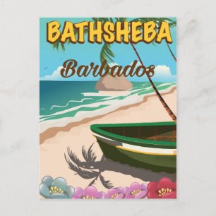 Cartão Postal Poster de férias de Bathsheba Beach Barbados