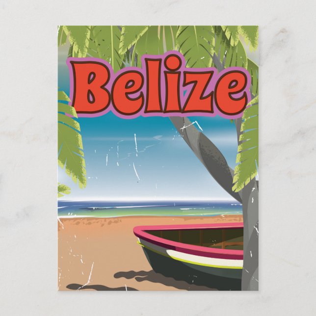 Cartão Postal Poster de férias de Belize (Frente)