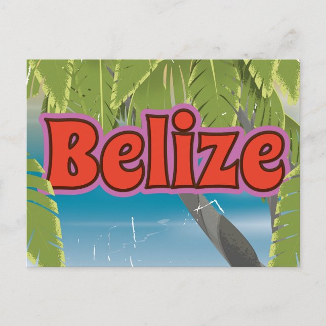 Cartão Postal Poster de férias de Belize (Frente)
