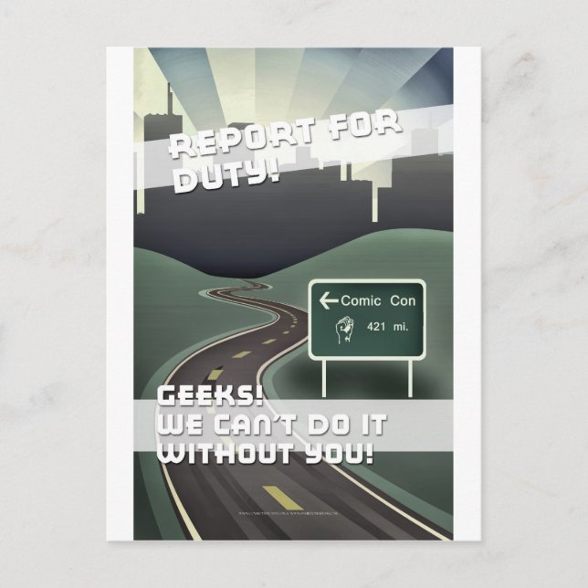 Cartão Postal Poster de Filme Con Comic (Frente)