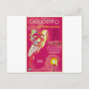 Cartão Postal Poster de filme de Cagliari (Boris Karloff)