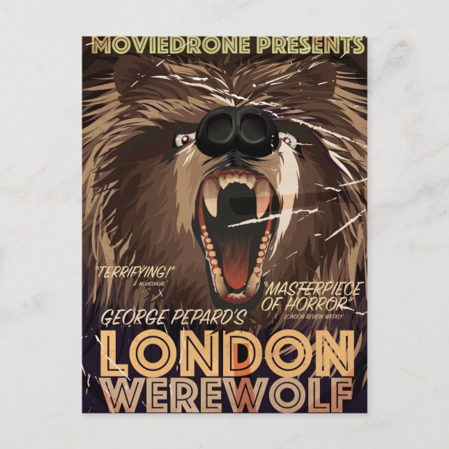 Cartão Postal Poster de Filme Vintage em Londres (Frente)