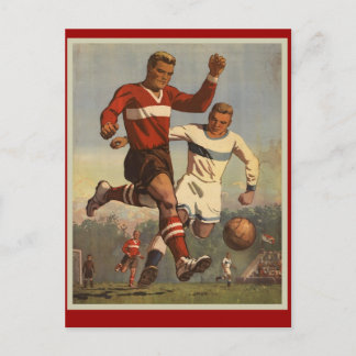 Cartão Postal Poster de futebol do Vintage